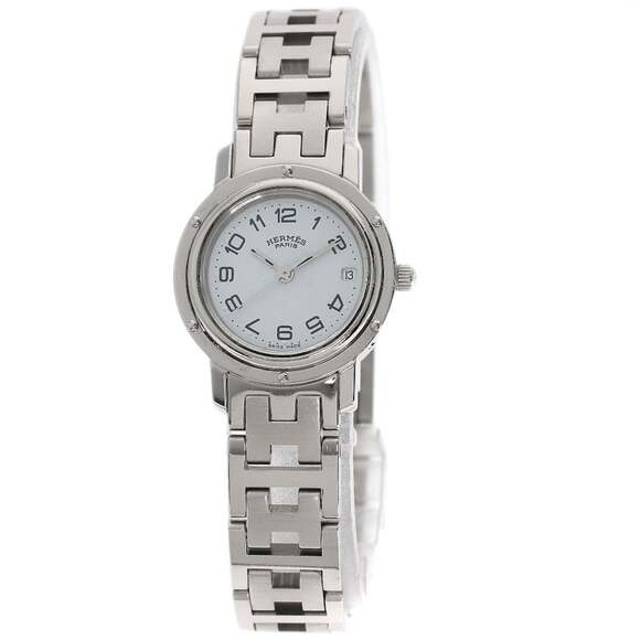 Hermes Hermès Clipper Watch with Old Strap Stainless Steel/SS Women's
